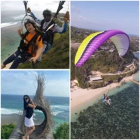paragliding photo montage