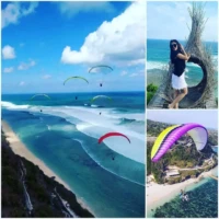 paragliding photo montage